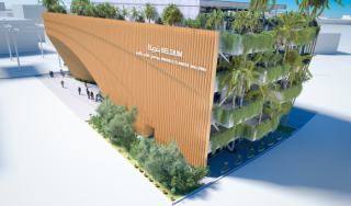 L'arche verte, le pavillon belge à Expo 2020 Dubaï (c) BelExpo L'arche verte, le pavillon belge à Expo 2020 Dubaï (c) BelExpo