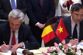 Signature du contrat Spacebel-Vietnam
