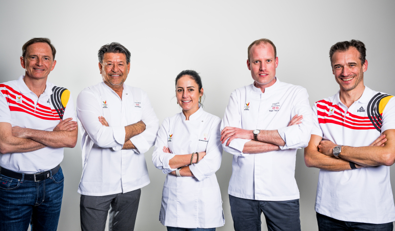 Le duo à la tête de la Team Belgium avec les 3 chefs belges étoilés 