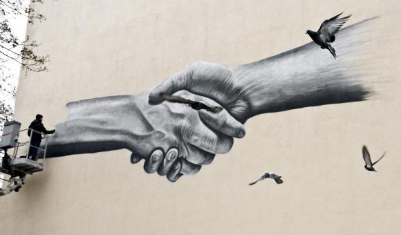 NOIR artist - Mural painting - Warsaw - Poland