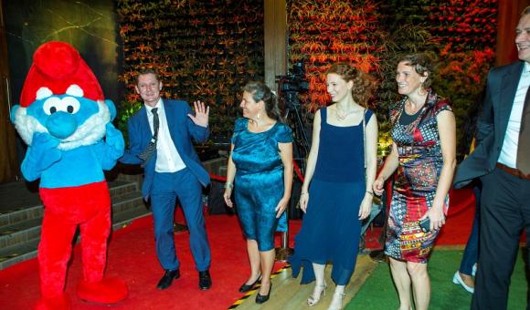 Avec le Consul, Mr Peter Huyghebaert, lors de la Fête du Roi à Mumbai