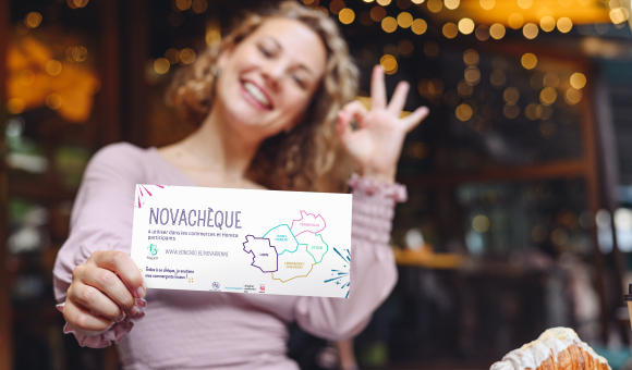 Le Novacheque est un outil de soutien aux commerces locaux qui peut être utilisé par les services publics, entreprises et particuliers.