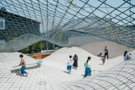 L'espace de repos numéro 4 de l'Exposition universelle d'Osaka réalisé avec la marque MORTEX® - Yosuke Ohtake©